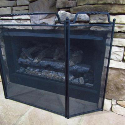 Metal 3 Panel Fireplace Screen- Total Length: Approx 52