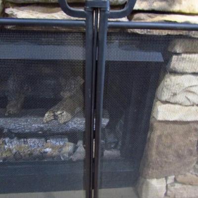 Metal 3 Panel Fireplace Screen- Total Length: Approx 52