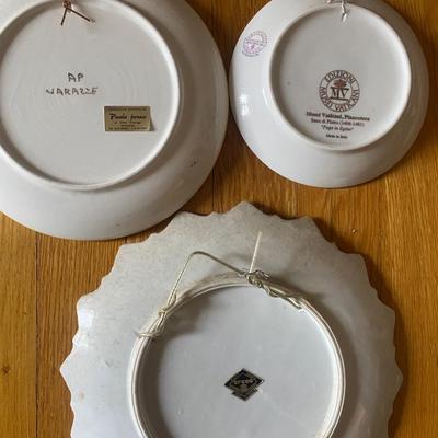 Bowls, platters, plates, bells, dishes with lids and ink well.  From Germany, Italy, Japan, Austria