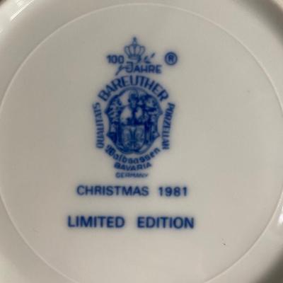 Bowls, platters, plates, bells, dishes with lids and ink well.  From Germany, Italy, Japan, Austria