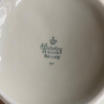 Bowls, platters, plates, bells, dishes with lids and ink well.  From Germany, Italy, Japan, Austria