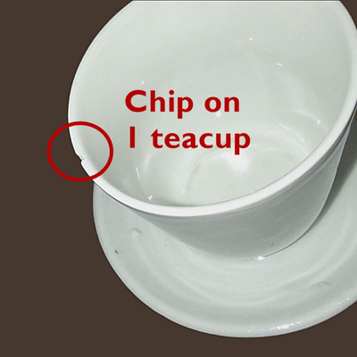 Vintage White Porcelain Miniature Tea Set
