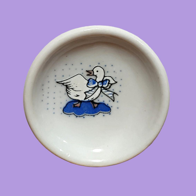 Vintage Porcelain Goose Miniature Tea Set
