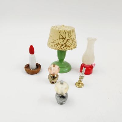 MINATURE LAMP BUNDLE - WOOD & METAL