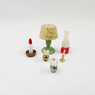 MINATURE LAMP BUNDLE - WOOD & METAL