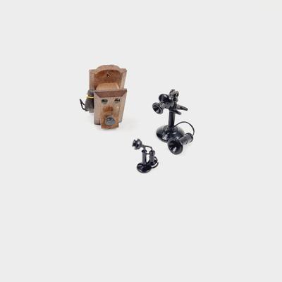 MINATURES - TELEPHONE - WOOD & METAL