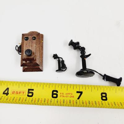 MINATURES - TELEPHONE - WOOD & METAL