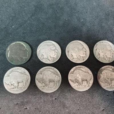 8 BUFFALO INDIAN HEAD NICKELS