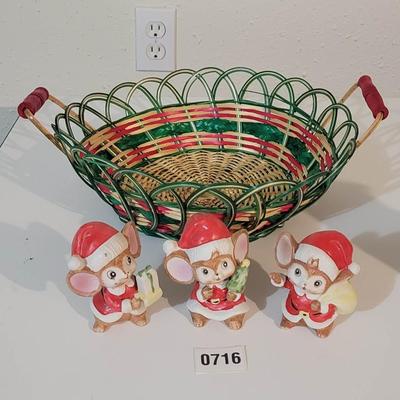 Cute Chirstmas Mice Decor