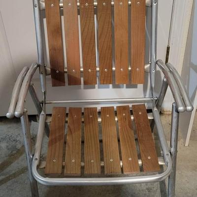 Wood Slat Folding Chair
