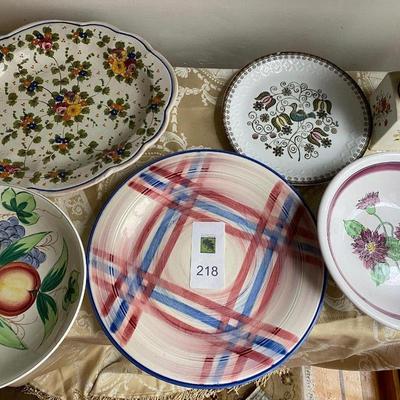 Various Platters, bowls, plates, Italian Coffee Grinder, coffee and tea pots