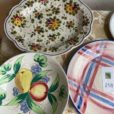 Various Platters, bowls, plates, Italian Coffee Grinder, coffee and tea pots