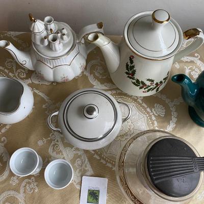 Various Platters, bowls, plates, Italian Coffee Grinder, coffee and tea pots