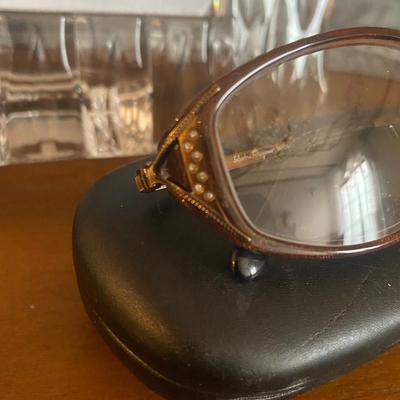 Marquis by Waterford Picture frame and pair of Salvatore Ferragamo prescription glasses with case