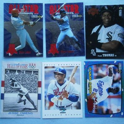 (19) 1990's Baseball Cards + Jesse Owens Olympic Card