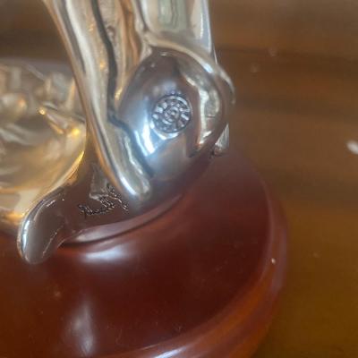 Chrome Jaguar ornament with makers mark