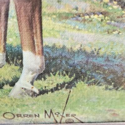 Ideal horse simulated oil painting for the American quarter of a resource isn't by artist orn mixer