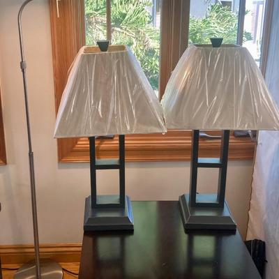 Pair of Lamps and a floor lamp