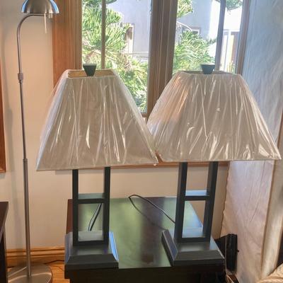 Pair of Lamps and a floor lamp