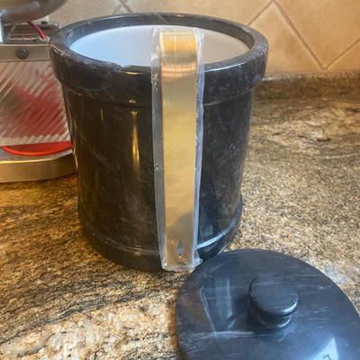 Italian ice Grinder and marble ice bucket