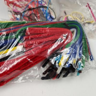 PIPES BEADS AND STICKERS CRAFTING BUNDLE