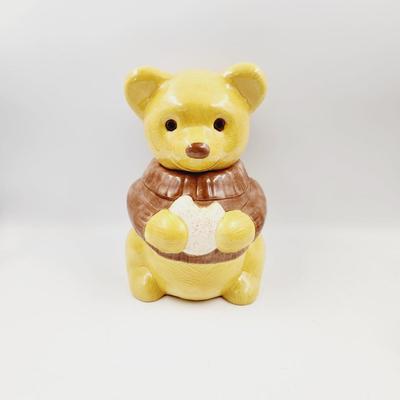 SUPER FANTASTIC VINTAGE METLOX YELLOW BEAR COOKIE JAR