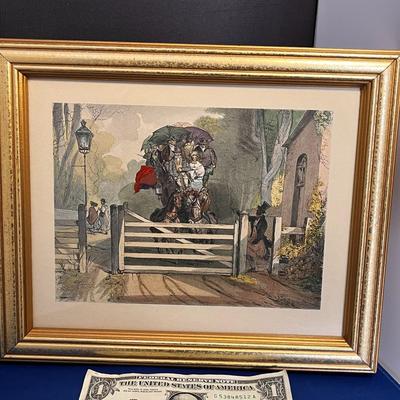 FRAMED VICTORIAN STAGECOACH PRINT