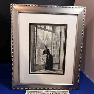 VICTORIAN WOMAN FRAMED ENGRAVING