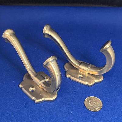 PAIR OF STURDY COAT HOOKS