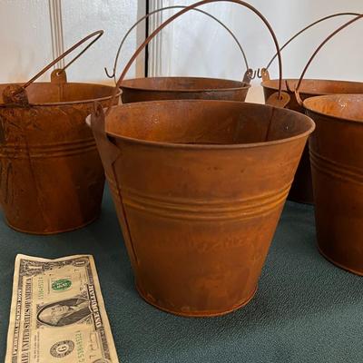 RUSTIC LOOK GARDEN BUCKETS