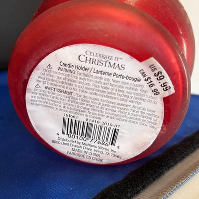 FESTIVE FROSTED GLASS CANDLE LANTERN