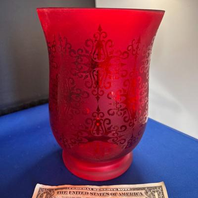 FESTIVE FROSTED GLASS CANDLE LANTERN