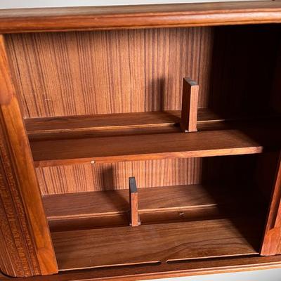 MID CENTURY MODERN TEAKWOOD TABLETOP CABINET