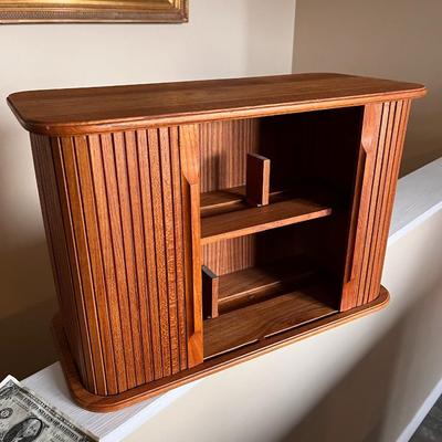 MID CENTURY MODERN TEAKWOOD TABLETOP CABINET