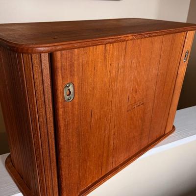 MID CENTURY MODERN TEAKWOOD TABLETOP CABINET