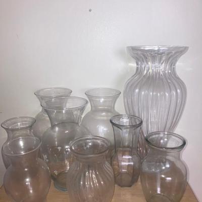 Lot of glass vases