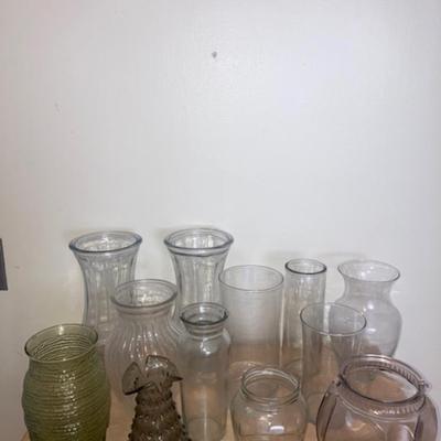 Lot of glass vases