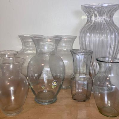Lot of glass vases