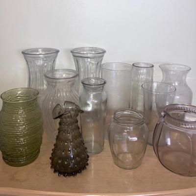 Lot of glass vases
