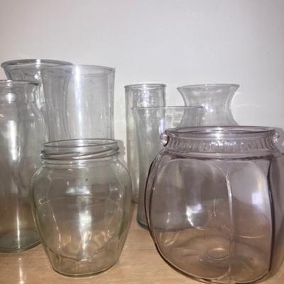 Lot of glass vases