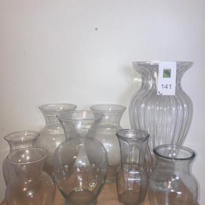 Lot of glass vases