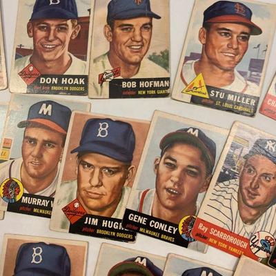 45 Card Lot - 1953 Topps Baseball Cards - Lot 808