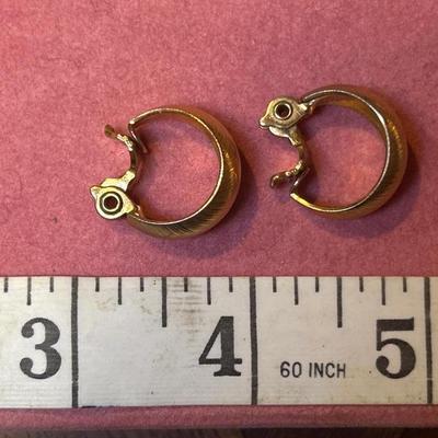 Lot of 3 Vintage Signed Monet Gold Tone Clip on Earrings