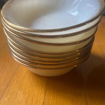 Painted gold leaf Vases and bowls