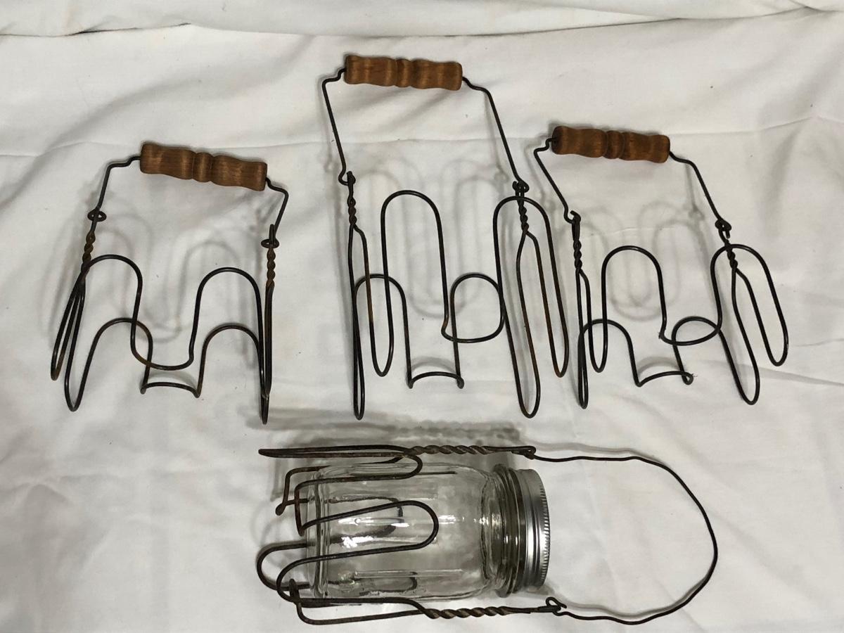 FOUR ANTIQUE/VINTAGE CANNING JAR LIFTERS