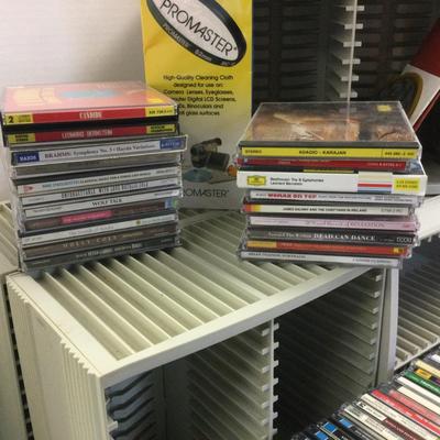 627 Lot of Fellowes CD Storage with Assorted Music CD's