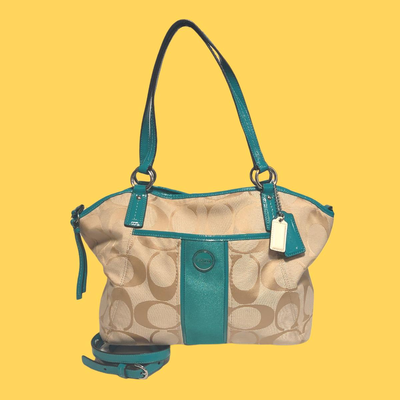 Coach Signature Stripe Pocket Tote