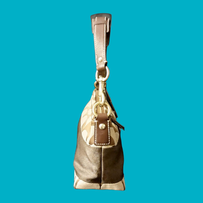 Coach Signature Stripe Shoulder Bag