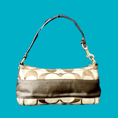 Coach Signature Stripe Shoulder Bag