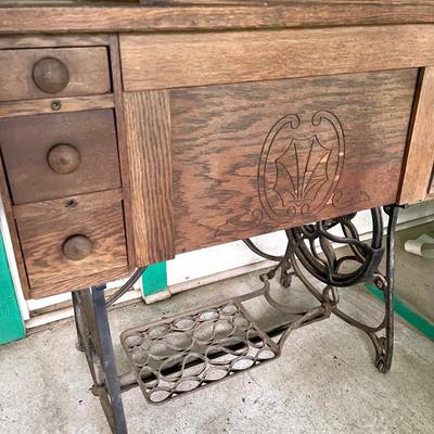 Antique Treadle Sewing Machine.